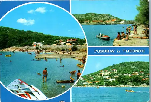 23790 - Kroatien - Tijesno , Tisno , Mehrbildkarte - gelaufen 1986