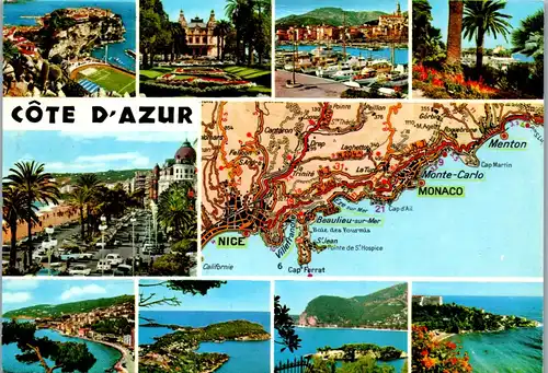 23799 - Monaco - Monte Carlo , Cote D'Azur , Beaulieu , Nice , Villefrance , Cap Ferrat , Cap D'All - gelaufen 1983