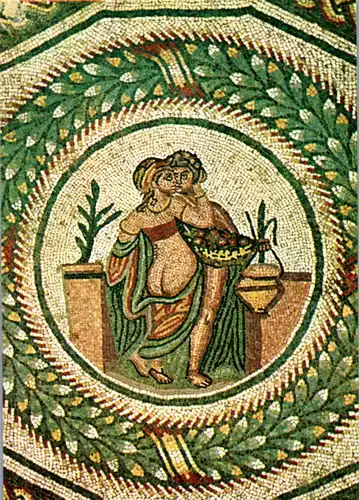 23810 - Schöne Künste - Italien , Piazza Armerina , Cubicolo della scena erotica - gelaufen