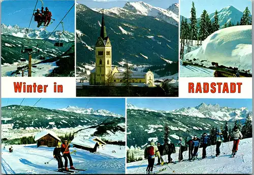 23816 - Salzburg - Radstadt , Ski , Mehrbildkarte - gelaufen 1993