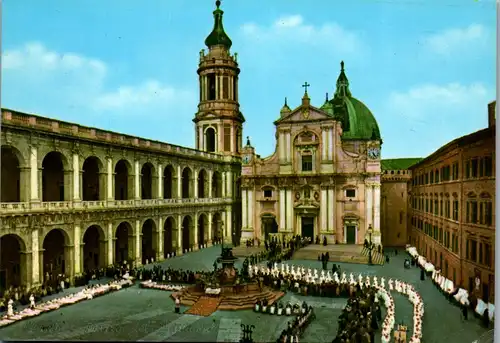 23822 - Italien - Loreto , Piazza del Santuario - gelaufen 1989