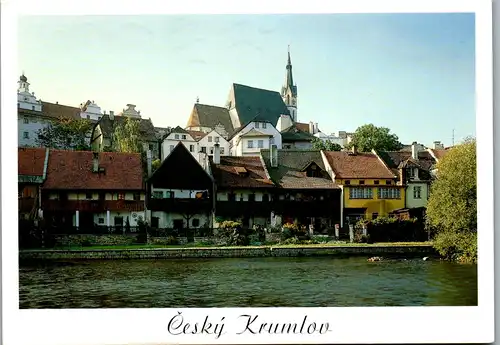 23847 - Tschechische Republik - Cesky Krumlov , Pohled od Fortny na cast mesta s kostelem - gelaufen 1995