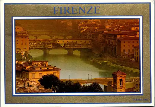 23891 - Italien - Firenze , Ponte Vecchio , Alte Brücke - gelaufen 1989
