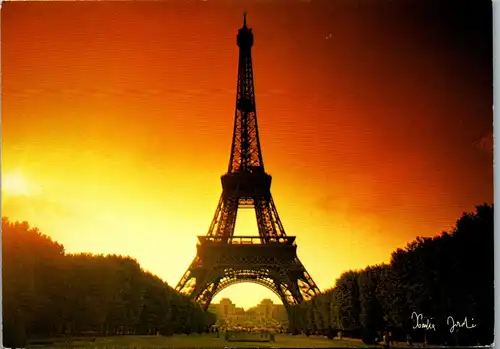 23903 - Frankreich - Paris , La tour Eiffel - gelaufen 1985