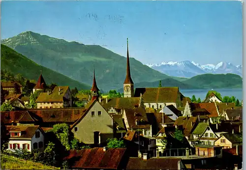 23925 - Schweiz - Zug , Blick gegen Rigi und BernerAlpen - gelaufen 1971