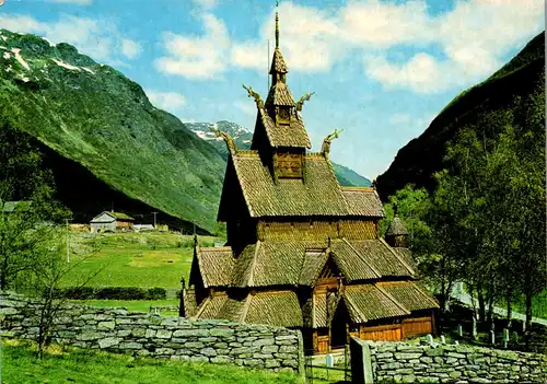 24005 - Norwegen - Norge , Borgund stavkirke - gelaufen 1991