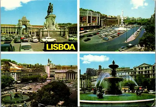 24010 - Portugal - Lissabon , Lisboa , Mehrbildkarte , VW Käfer - gelaufen 1986