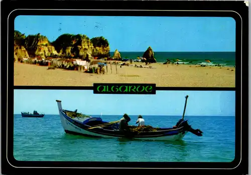 24011 - Portugal - Algarve , Alvor , Praia dos 3 Irmaos - gelaufen 1986