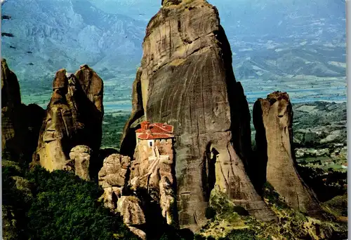 24016 - Griechenland - Meteora , Rocks of Roussanou Monastery - gelaufen