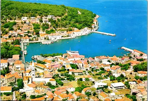 24019 - Kroatien - Hvar , Jelsa , Panorama - gelaufen 1990
