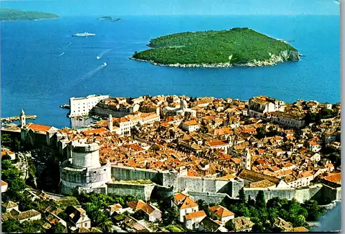 24026 - Kroatien - Dubrovnik , Panorama - gelaufen 1987