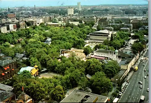 24036 - Dänemark - Kopenhagen , Aussicht über Tivoli - gelaufen 1987
