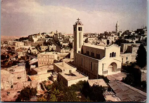24040 - Israel - Bethlehem , Panorama - gelaufen 1984