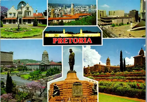 24052 - Südafrika - Pretoria , Tha Capital City , Mehrbildkarte - gelaufen 1987