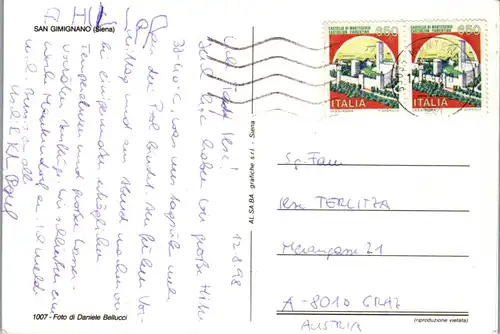 24064 - Italien - San Gimignano , Siena - gelaufen 1998