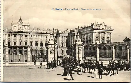 24082 - Spanien - Madrid , Palacio Real y Plaza de la Armeria - nicht gelaufen