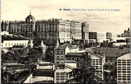 24084 - Spanien - Madrid , Palacio Real , desde el Cuartel de la Montana - nicht gelaufen