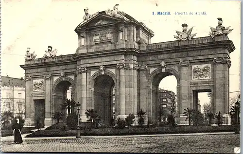 24090 - Spanien - Madrid , Puerta de Alcala - nicht gelaufen