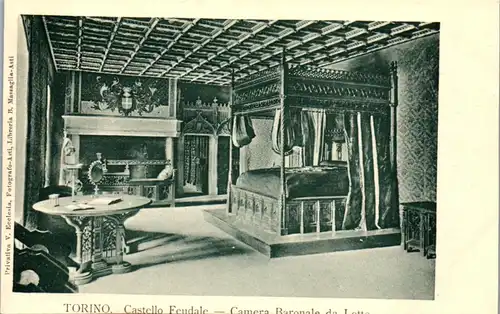 24136 - Italien - Turin , Torino , Castello Feudale , Camera Baronale da Letto - nicht gelaufen