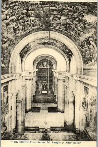 24171 - Spanien - El Escorial , Interior del Templo y Altar Mayor - nicht gelaufen