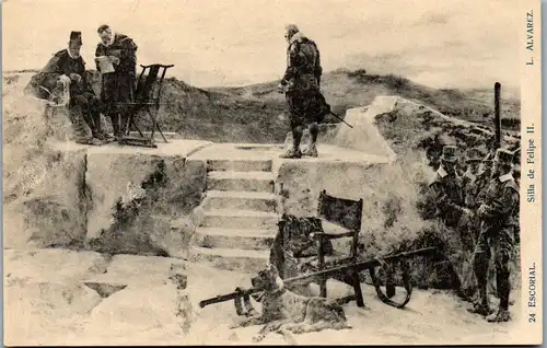 24183 - Spanien - Escorial , Silla de Felipe II , L. Alvarez - nicht gelaufen