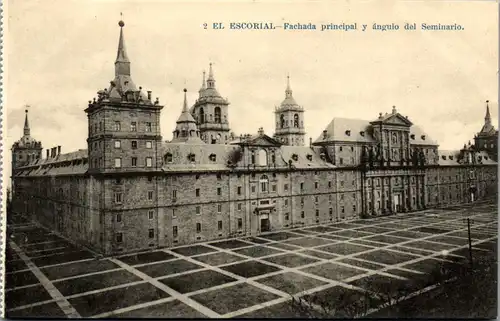 24205 - Spanien - El Escorial , Fachada principal y angulo del Seminario - nicht gelaufen
