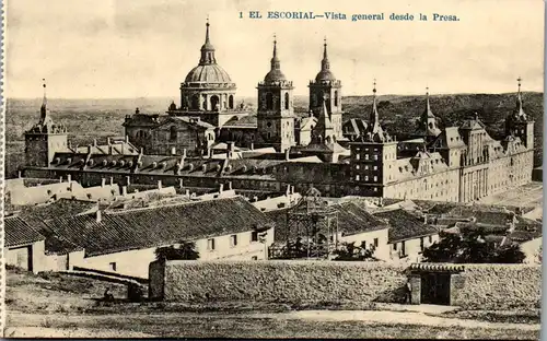 24210 - Spanien - El Escorial , Vista general desde la Presa - nicht gelaufen
