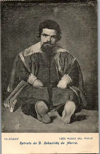 24235 - Künstlerkarte - Velazquez , Retrato de D. Sebastian de Morra , Museo del Prado - nicht gelaufen