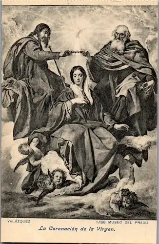 24238 - Künstlerkarte - Velazquez , La Coronacion de la Virgen , Museo del Prado - nicht gelaufen