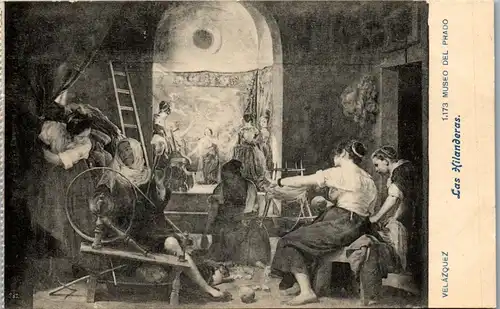 24245 - Künstlerkarte - Velazquez , Las Hilanderas , Museo del Prado - nicht gelaufen