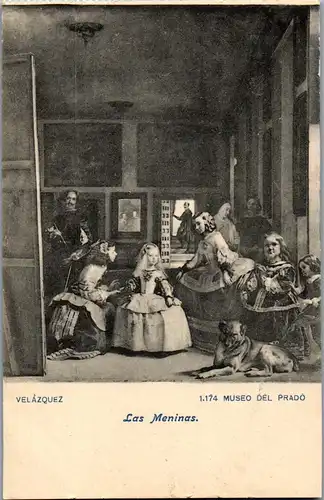 24252 - Künstlerkarte - Velazquez , Las Meninas , Museo del Prado - nicht gelaufen