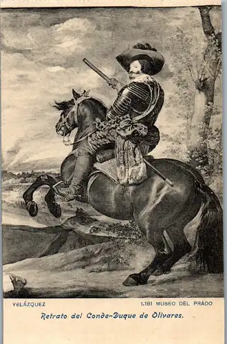 24254 - Künstlerkarte - Velazquez , Retrato del Conde Duque de Olivares , Museo del Prado - nicht gelaufen