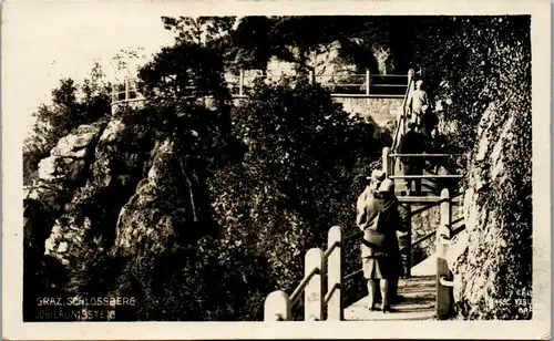 24280 - Steiermark - Graz , Schlossberg , Jubiläumssteig - gelaufen 1931