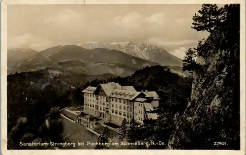 24287 - Niederösterreich - Puchberg am Schneeberg , Sanatorium Strengberg - gelaufen 1930