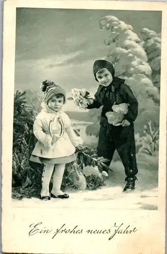 24294 - Neujahr - Ein frohes neues Jahr - gelaufen