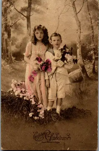 24297 - Glückwunsch - Herzlichen Glückwunsch zum Namenstage  - gelaufen