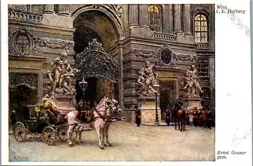 24336 - Künstlerkarte - Wien , K. k. Hofburg , signiert Ernst Graner , Wiener Kunst - nicht gelaufen