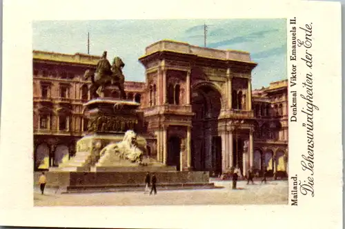 24346 - Sammelbilder - Olleschau , Serie Italien , Mailand , Denkmal Viktor Emanuels II