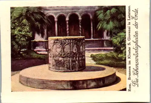 24353 - Sammelbilder - Olleschau , Serie Italien , Rom , Brunnen in Kloster S. Giovanni in Laterano