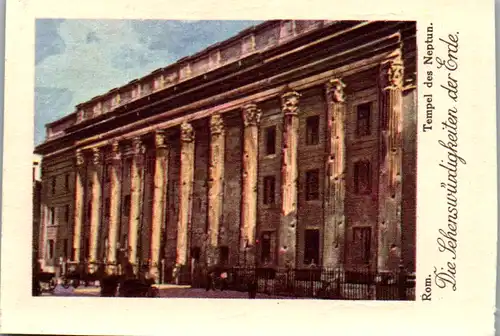 24366 - Sammelbilder - Olleschau , Serie Italien , Rom , Tempel des Neptun
