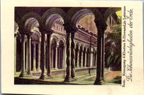 24371 - Sammelbilder - Olleschau , Serie Italien , Rom , Kreuzgang d. Klosters S. Giovanni in Laterano