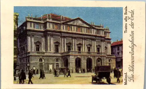 24378 - Sammelbilder - Olleschau , Serie Italien , Mailand , Teatro alla Scala