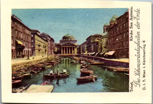 24379 - Sammelbilder - Olleschau , Serie Italien , Triest , Kirche San Antonio