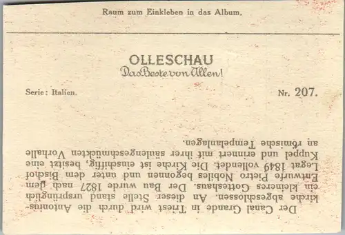 24379 - Sammelbilder - Olleschau , Serie Italien , Triest , Kirche San Antonio