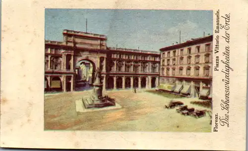 24391 - Sammelbilder - Olleschau , Serie Italien , florenz , Piazza Vittorio Emanuele