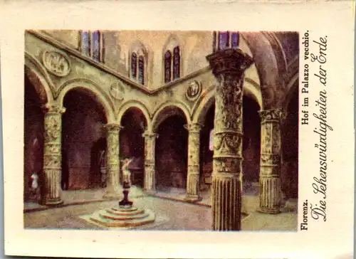 24392 - Sammelbilder - Olleschau , Serie Italien , Florenz , Hof im Palazzo vecchio