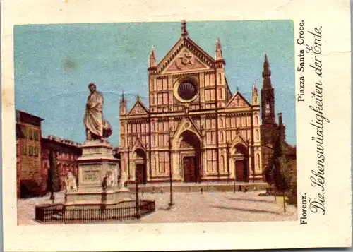 24398 - Sammelbilder - Olleschau , Serie Italien , Florenz , Piazza Santa Croce