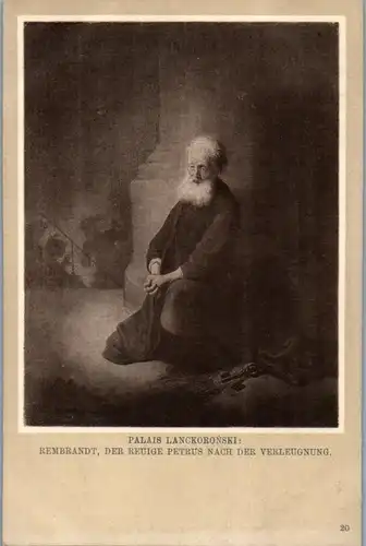 24407 - Künstlerkarte - Rembrandt , Der reuige Petrus nach der Verleugnung , Palais Lanckoronski - nicht gelaufen 1905