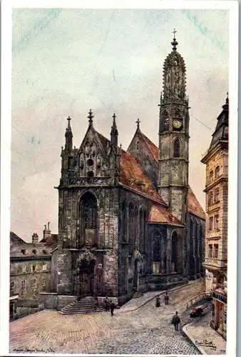 24410 - Künstlerkarte - Wien , Kirche Maria am Gestade , signiert , Wiener Kunst - nicht gelaufen