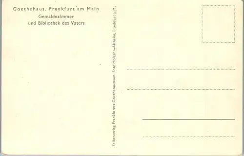 24426 - Deutschland - Frankfurt am Main , Goethehaus , Gemäldezimen und Bibliothek des Vaters - nicht gelaufen